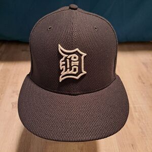 Detroit Tigers Hat New Era Cap 59fifty D Outline Logo Navy Blue Fitted 7